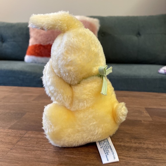 VTG Gerber Peek A Bunny Yellow‎ Pink Plush Rabbit Stuffed Animal - Picture 2 of 6